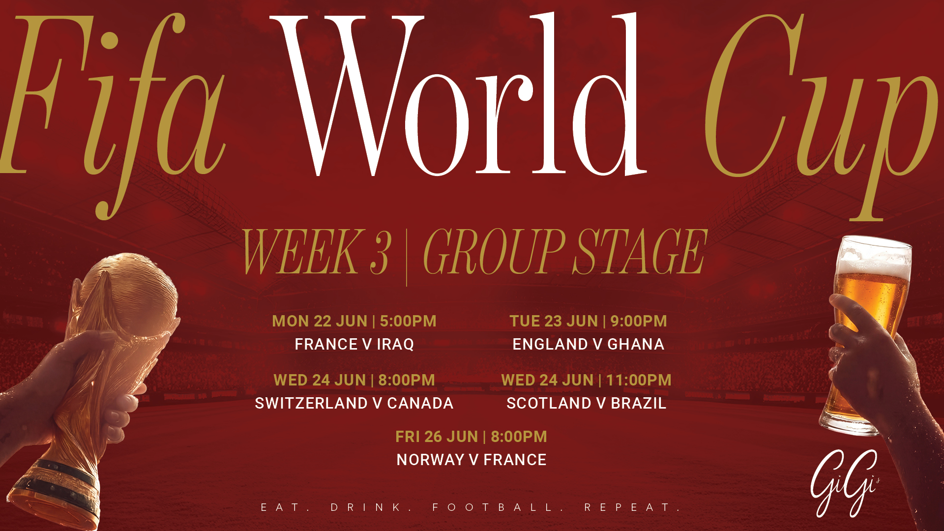 Fifa World Cup: Week 3 Group Stage